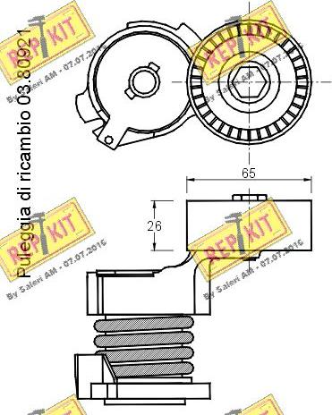 REPKIT RKT2630 - Tendicinghia, Cinghia Poly-V autozon.pro