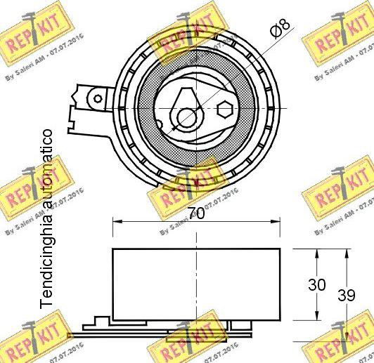 REPKIT RKT2620 - Rullo tenditore, Cinghia dentata autozon.pro