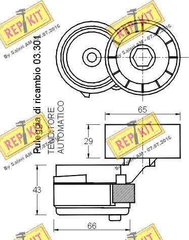 REPKIT RKT2676 - Tendicinghia, Cinghia Poly-V autozon.pro