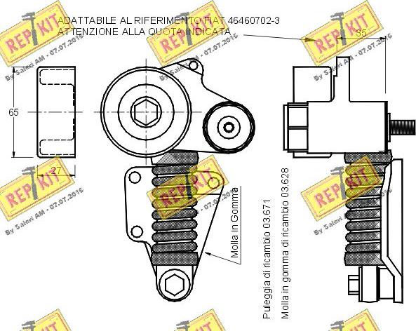 REPKIT RKT2096 - Tendicinghia, Cinghia Poly-V autozon.pro