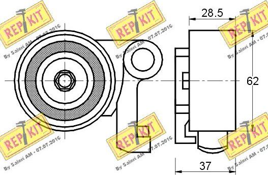 REPKIT RKT2046 - Rullo tenditore, Cinghia dentata autozon.pro