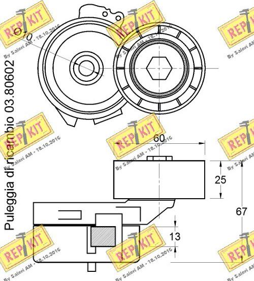 REPKIT RKT2054 - Tendicinghia, Cinghia Poly-V autozon.pro