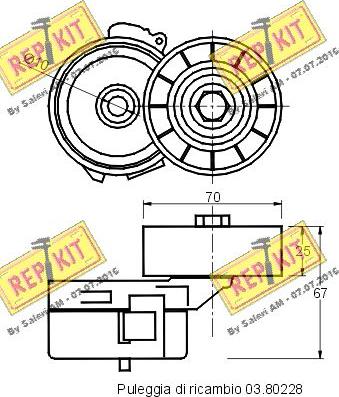 REPKIT RKT2052 - Tendicinghia, Cinghia Poly-V autozon.pro