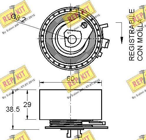 REPKIT RKT2084 - Rullo tenditore, Cinghia dentata autozon.pro