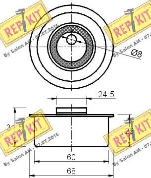 REPKIT RKT2086 - Rullo tenditore, Cinghia dentata autozon.pro