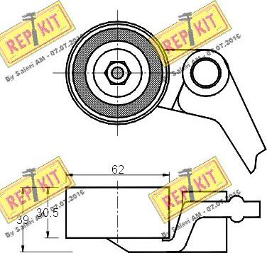 REPKIT RKT2082 - Rullo tenditore, Cinghia dentata autozon.pro