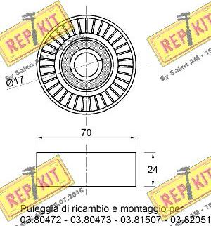 REPKIT RKT2190 - Galoppino / Guidacinghia, Cinghia Poly-V autozon.pro