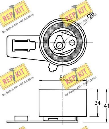 REPKIT RKT2198 - Rullo tenditore, Cinghia dentata autozon.pro