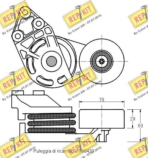 REPKIT RKT2148 - Tendicinghia, Cinghia Poly-V autozon.pro