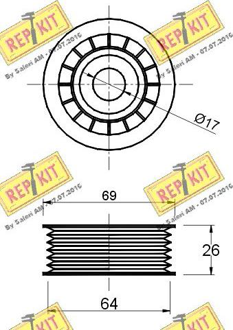 REPKIT RKT2168 - Galoppino / Guidacinghia, Cinghia Poly-V autozon.pro