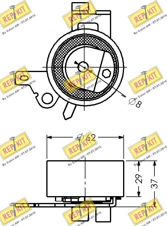 REPKIT RKT2115 - Rullo tenditore, Cinghia dentata autozon.pro