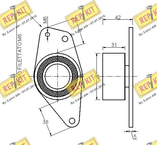 REPKIT RKT2111 - Galoppino / Guidacinghia, Cinghia dentata autozon.pro