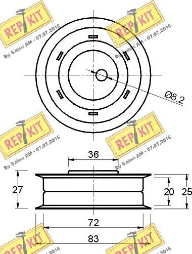 REPKIT RKT2113 - Rullo tenditore, Cinghia dentata autozon.pro