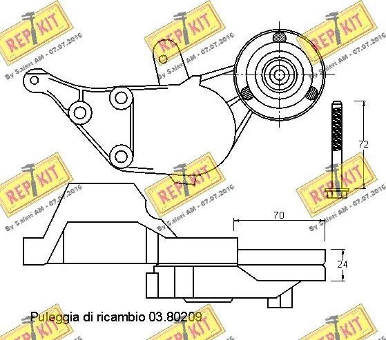 REPKIT RKT2130 - Tendicinghia, Cinghia Poly-V autozon.pro