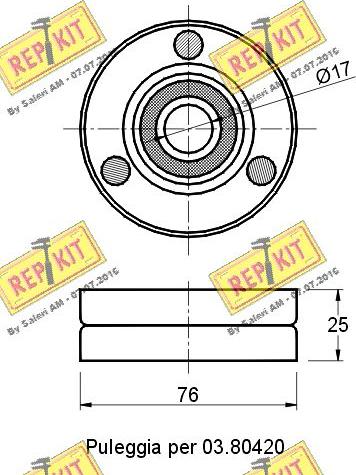 REPKIT RKT2123 - Galoppino / Guidacinghia, Cinghia Poly-V autozon.pro