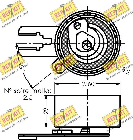 REPKIT RKT2179 - Rullo tenditore, Cinghia dentata autozon.pro