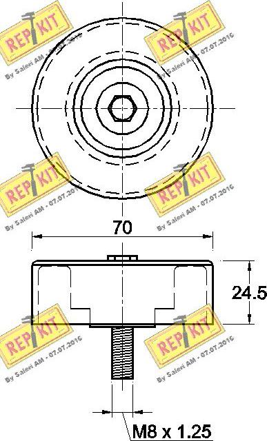 REPKIT RKT2171 - Galoppino / Guidacinghia, Cinghia Poly-V autozon.pro