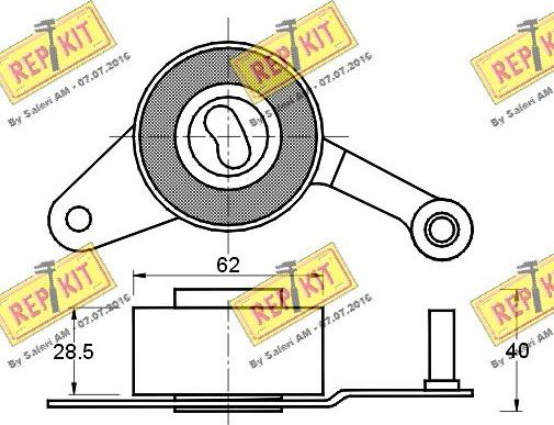 REPKIT RKT2178 - Rullo tenditore, Cinghia dentata autozon.pro