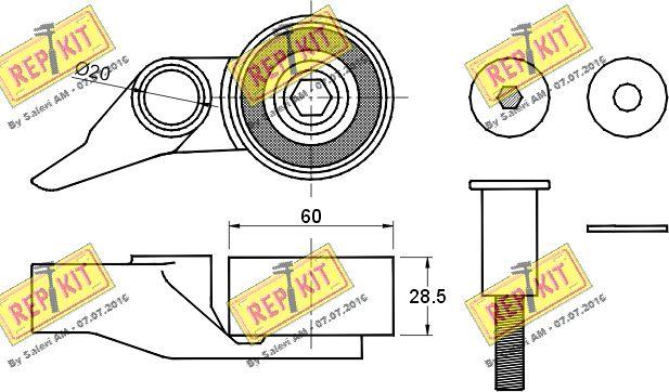 REPKIT RKT2842 - Rullo tenditore, Cinghia dentata autozon.pro