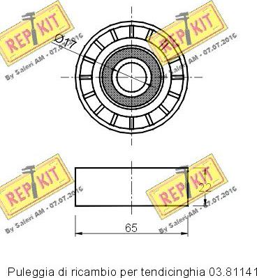 REPKIT RKT2858 - Galoppino / Guidacinghia, Cinghia Poly-V autozon.pro