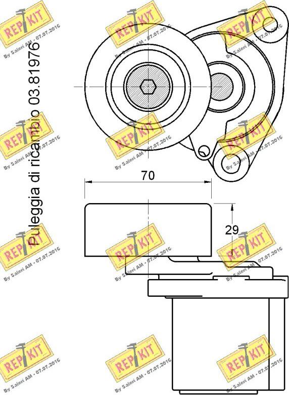 REPKIT RKT2860 - Tendicinghia, Cinghia Poly-V autozon.pro