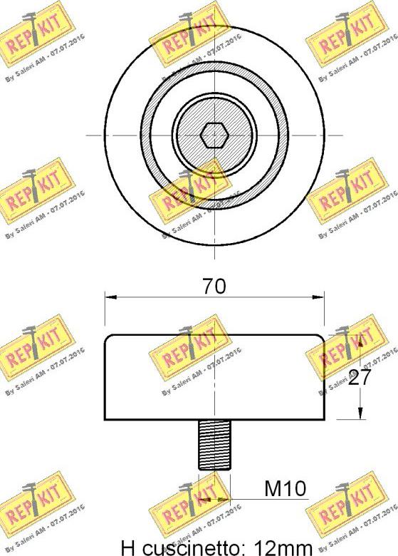 REPKIT RKT2861 - Galoppino / Guidacinghia, Cinghia Poly-V autozon.pro