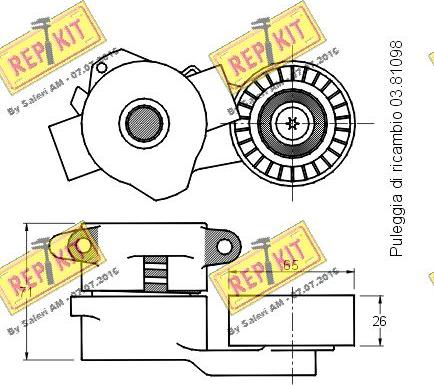 REPKIT RKT2800 - Tendicinghia, Cinghia Poly-V autozon.pro