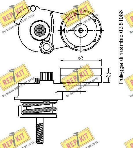 REPKIT RKT2801 - Tendicinghia, Cinghia Poly-V autozon.pro