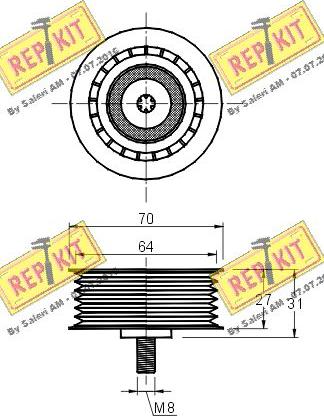 REPKIT RKT2819 - Galoppino / Guidacinghia, Cinghia Poly-V autozon.pro