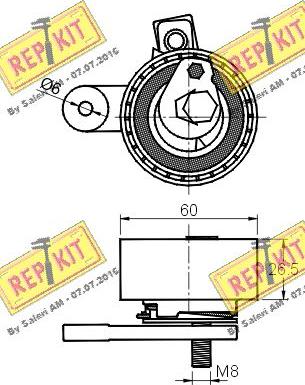 REPKIT RKT2812 - Rullo tenditore, Cinghia dentata autozon.pro