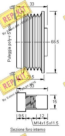 REPKIT RKT2882 - Puleggia cinghia, Alternatore autozon.pro