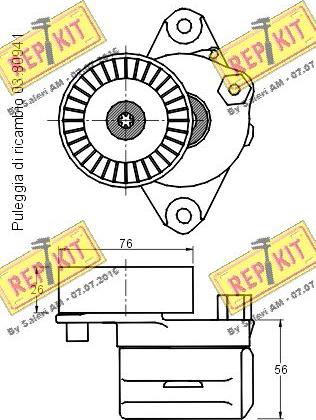 REPKIT RKT2832 - Tendicinghia, Cinghia Poly-V autozon.pro