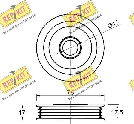 REPKIT RKT2825 - Galoppino / Guidacinghia, Cinghia Poly-V autozon.pro