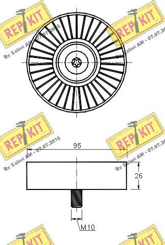 REPKIT RKT2870 - Galoppino / Guidacinghia, Cinghia Poly-V autozon.pro