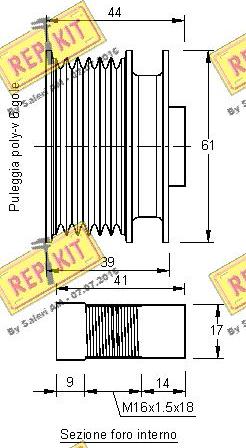 REPKIT RKT2362 - Puleggia cinghia, Alternatore autozon.pro