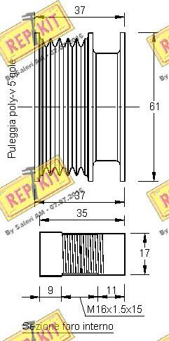 REPKIT RKT2367 - Puleggia cinghia, Alternatore autozon.pro