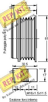 REPKIT RKT2300 - Puleggia cinghia, Alternatore autozon.pro