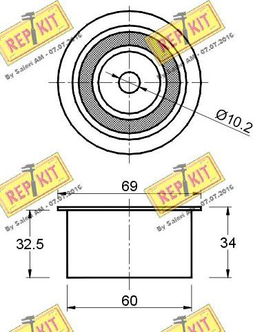 REPKIT RKT2388 - Galoppino / Guidacinghia, Cinghia dentata autozon.pro