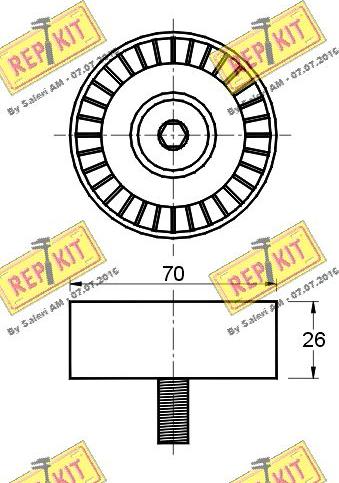 REPKIT RKT2324 - Galoppino / Guidacinghia, Cinghia Poly-V autozon.pro