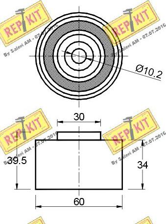 REPKIT RKT2325 - Galoppino / Guidacinghia, Cinghia dentata autozon.pro