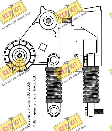 REPKIT RKT2290 - Tendicinghia, Cinghia Poly-V autozon.pro