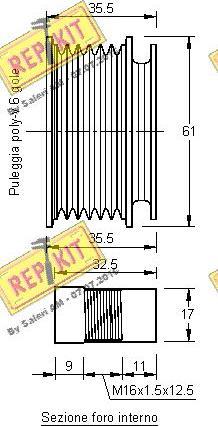 REPKIT RKT2293 - Puleggia cinghia, Alternatore autozon.pro