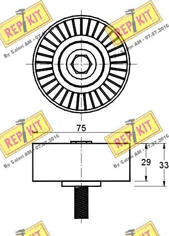 REPKIT RKT2264 - Galoppino / Guidacinghia, Cinghia Poly-V autozon.pro