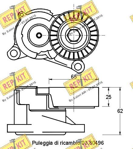 REPKIT RKT2211 - Tendicinghia, Cinghia Poly-V autozon.pro