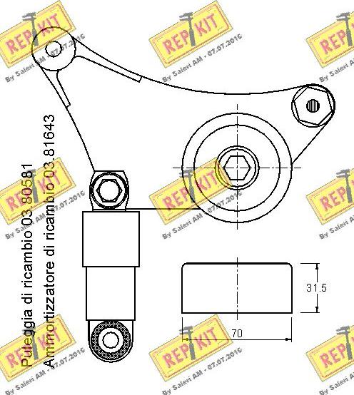 REPKIT RKT2289 - Tendicinghia, Cinghia Poly-V autozon.pro