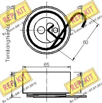 REPKIT RKT2280 - Rullo tenditore, Cinghia dentata autozon.pro