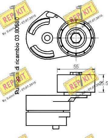 REPKIT RKT2287 - Tendicinghia, Cinghia Poly-V autozon.pro