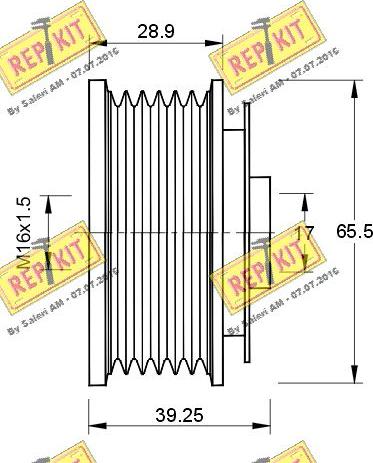 REPKIT RKT2238/D - Puleggia cinghia, Alternatore autozon.pro