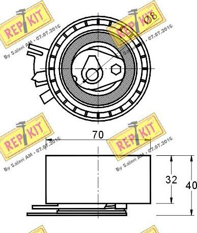 REPKIT RKT2232 - Rullo tenditore, Cinghia dentata autozon.pro