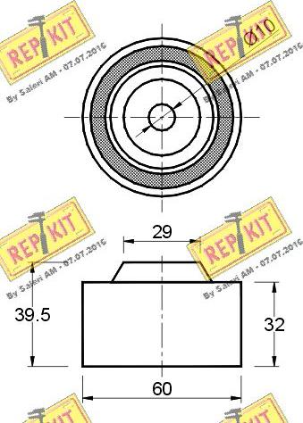 REPKIT RKT2223 - Galoppino / Guidacinghia, Cinghia dentata autozon.pro